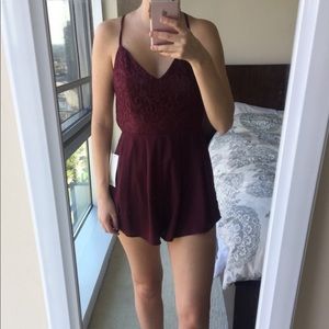 NWT Burgundy Romper